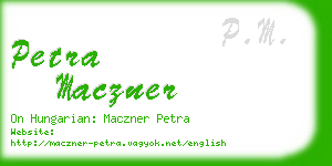 petra maczner business card